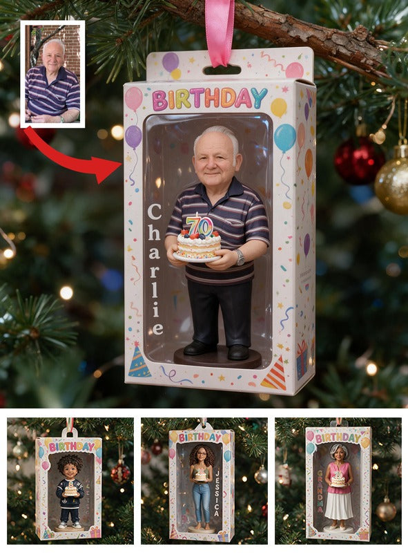 Personalized 70th Birthday Older Man Ornament, Gift for Dad Grandpa Husband