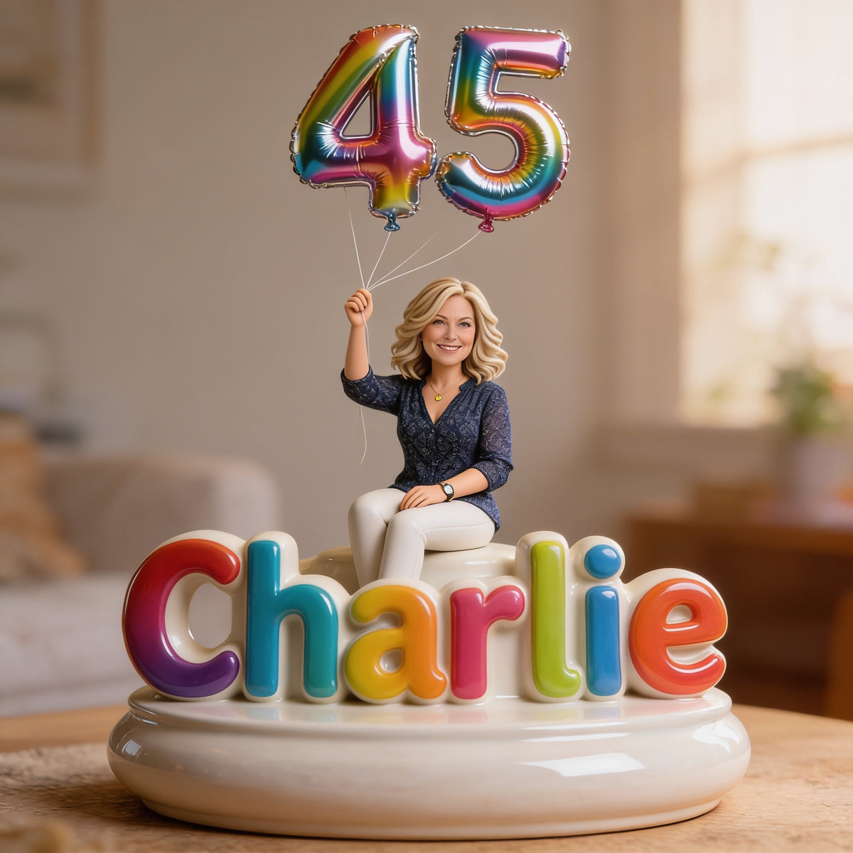 Personalized 45th Birthday Middle-Aged Woman Custom Acrylic Plaque Gift