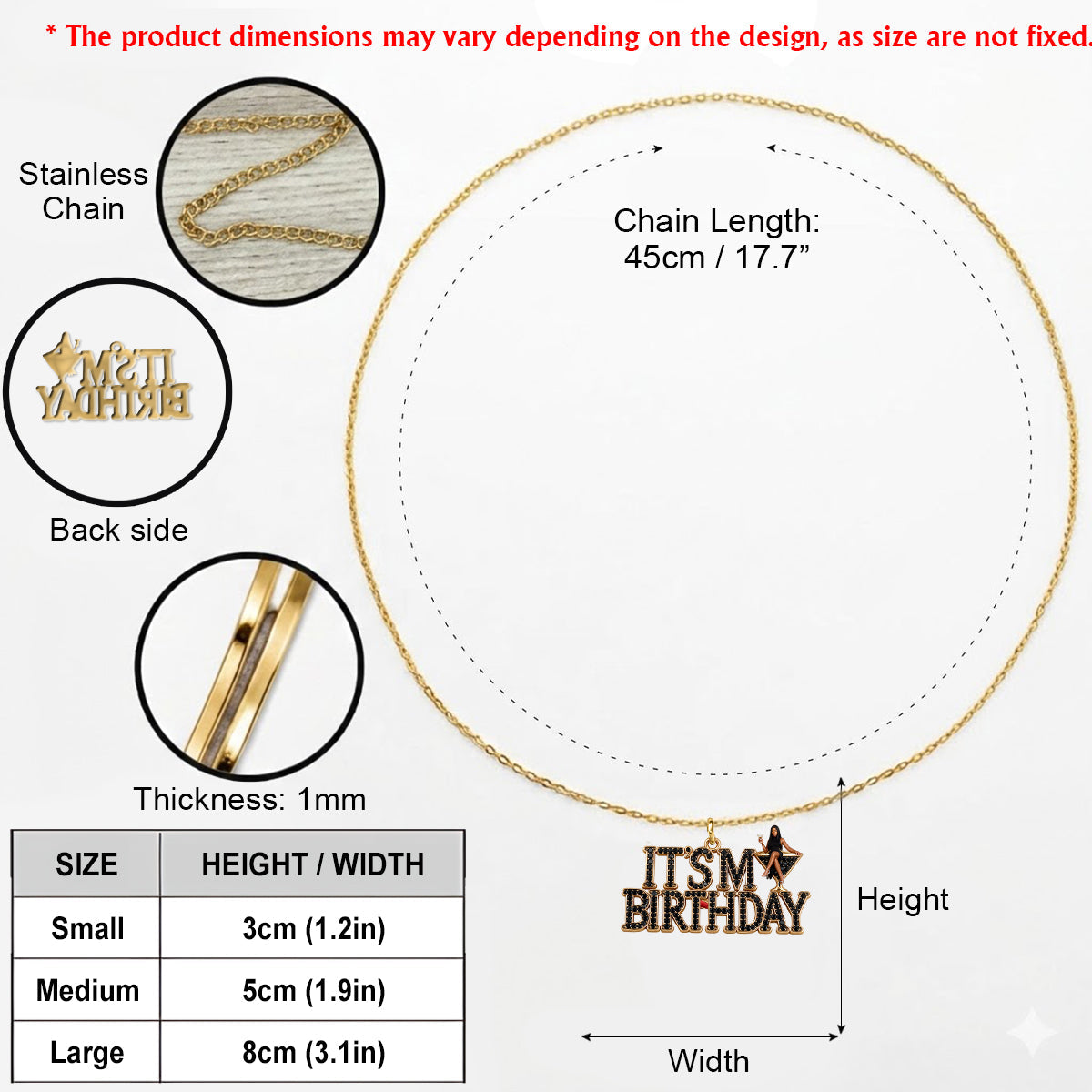 Personalized 70th Birthday Older Black Woman Pendant Necklace & Stud Earrings