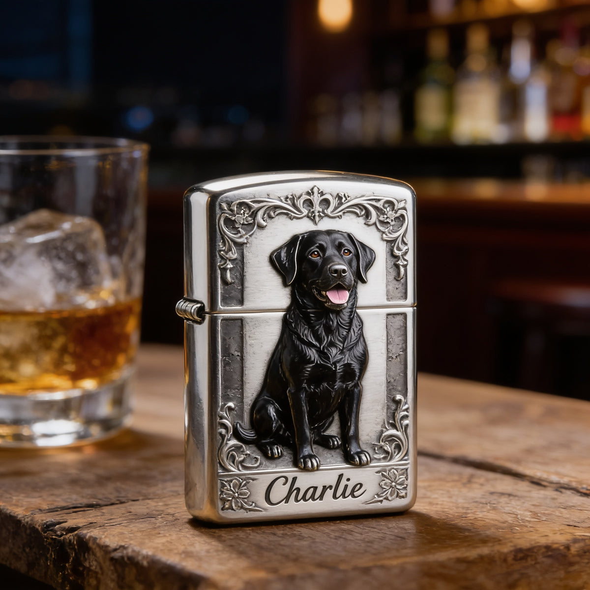 Personalized Black Labrador Retriever Lighter Custom Pet Owner Gift