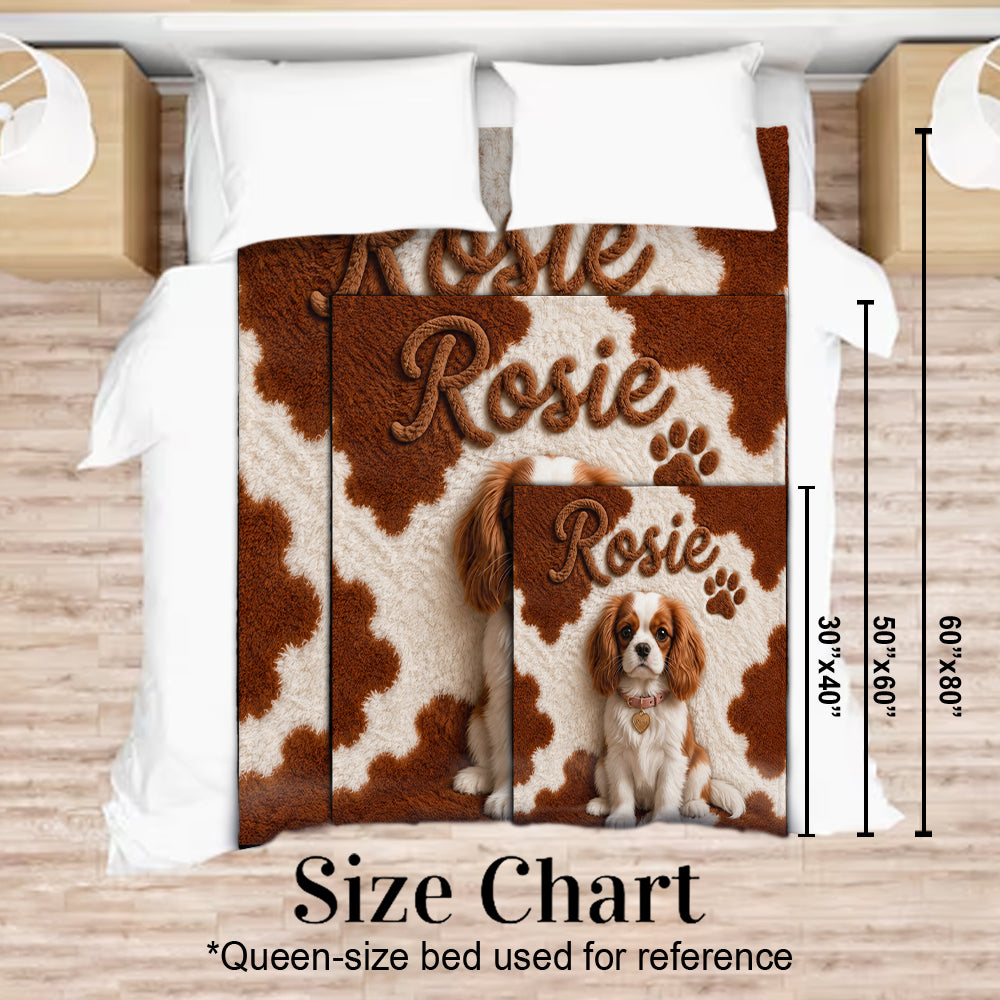 Personalized Fluffy Golden Tan Pomeranian Pet Blanket Dog Lover Gift