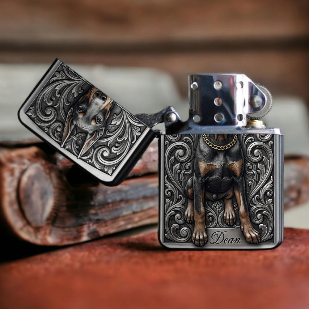 Personalized Black and White Boston Terrier Lighter Pet Owner Gift
