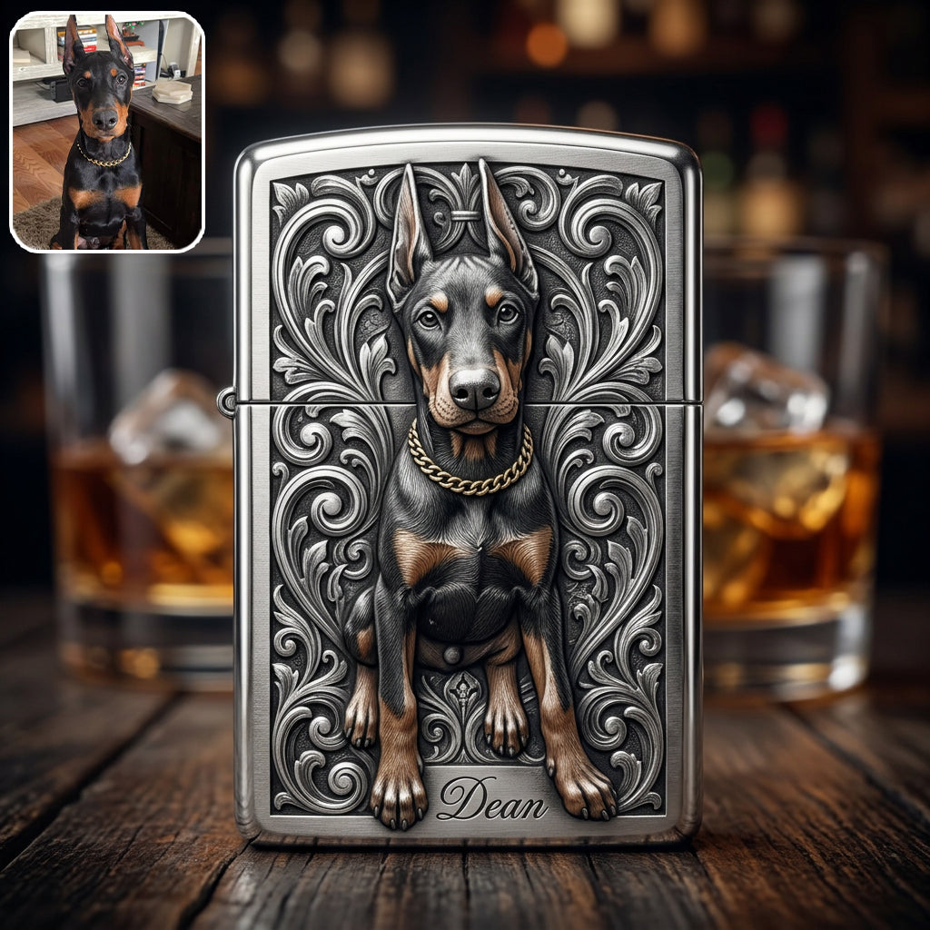 Personalized Tan White Shiba Inu Lighter Pet Owner Gift