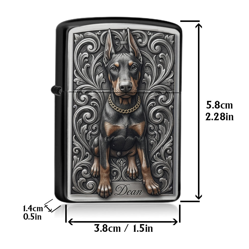 Personalized Black and White Boston Terrier Lighter Pet Owner Gift