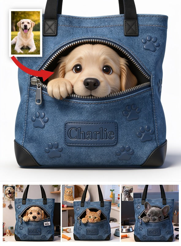 Personalized Pale Cream Yellow Labrador Retriever Tote Bag Dog Lover Gift