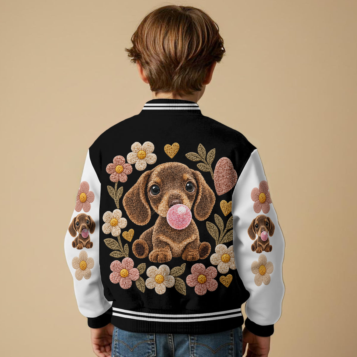 Personalized Fawn Pug Varsity Jacket Dog Owner Streetwear Gift