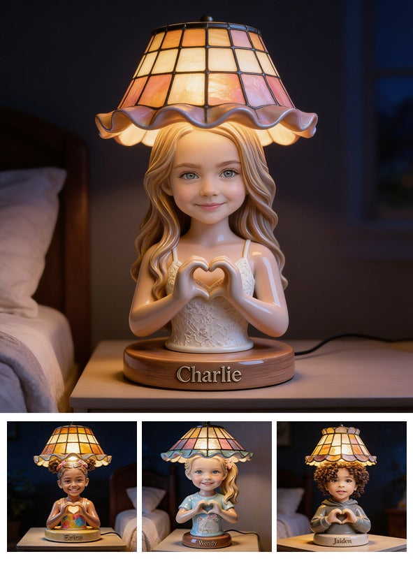 Personalized Little Girl Acrylic LED Night Light, Gift for Daughter Granddaughter Niece
