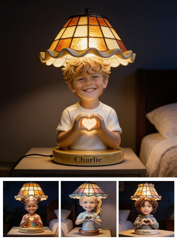 Personalized Little Boy Acrylic LED Night Light Custom Bedroom Gift for Son Grandson