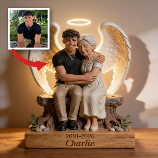 Personalized Memorial Latino Man 2001-2026 Acrylic LED Night Light