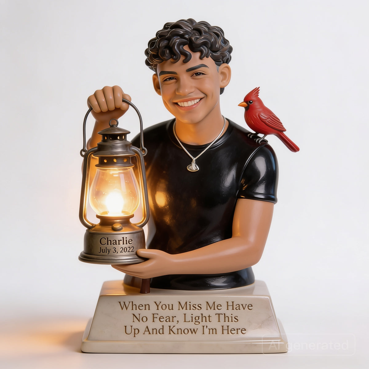 Personalized Latino Man Memorial Acrylic LED Night Light