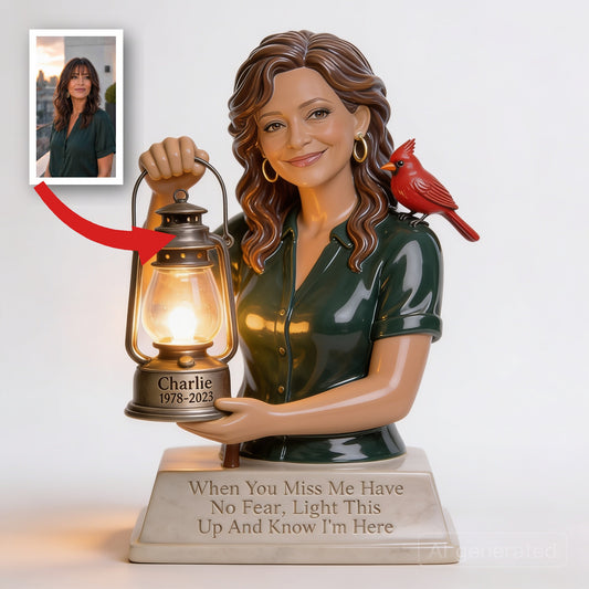 Personalized Middle-Aged Latina Woman Memorial LED Night Light Mom Wife Keepsake Gift