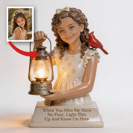 Personalized Latina Little Girl Memorial Acrylic LED Night Light Remembrance Gift