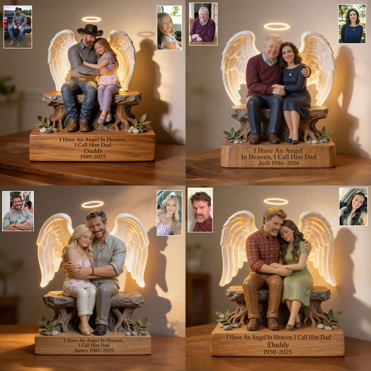 Personalized Memorial Latino Man 2001-2026 Acrylic LED Night Light