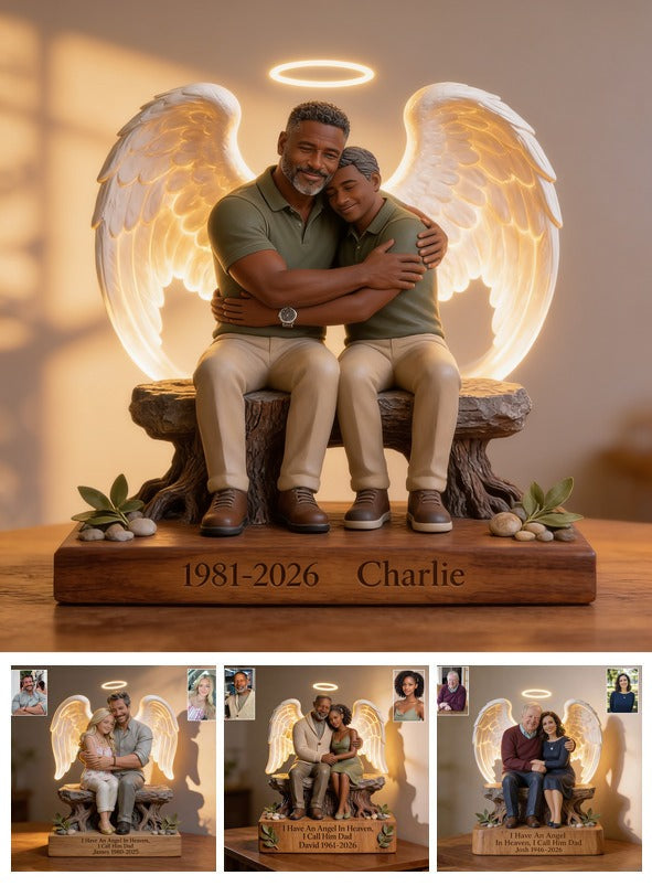 Personalized 1981-2026 Middle-Aged Black Man Memorial Acrylic LED Night Light