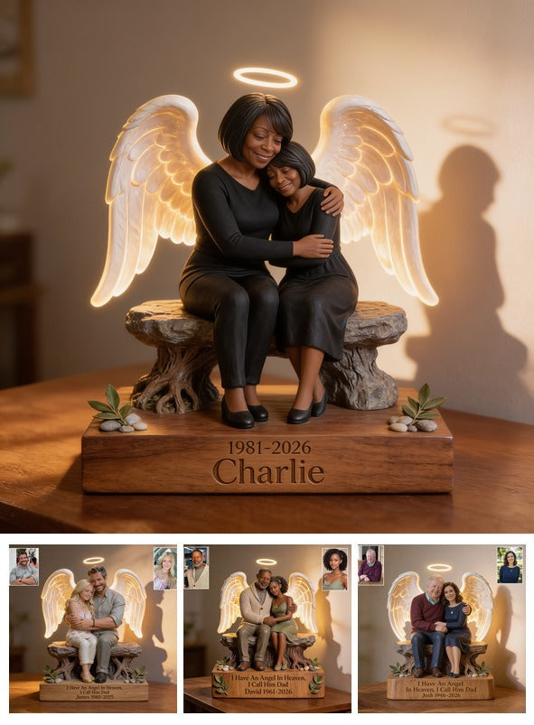 Personalized 1981-2026 Middle-Aged Black Woman Memorial Acrylic LED Night Light