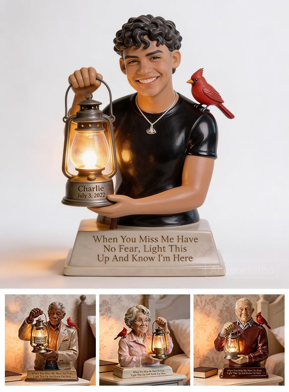 Personalized Latino Man Memorial Acrylic LED Night Light