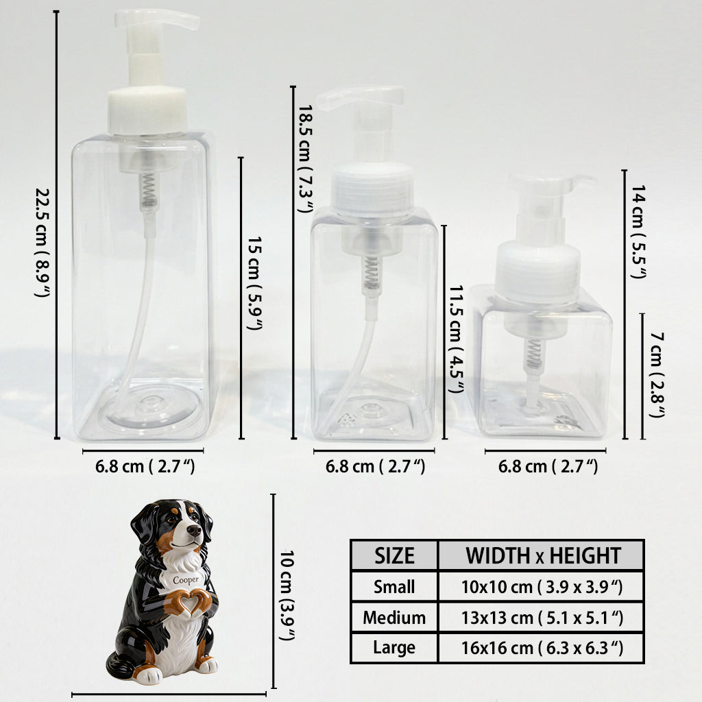 Personalized Fawn White Adult Bulldog Soap Dispenser Pet Bathroom Decor
