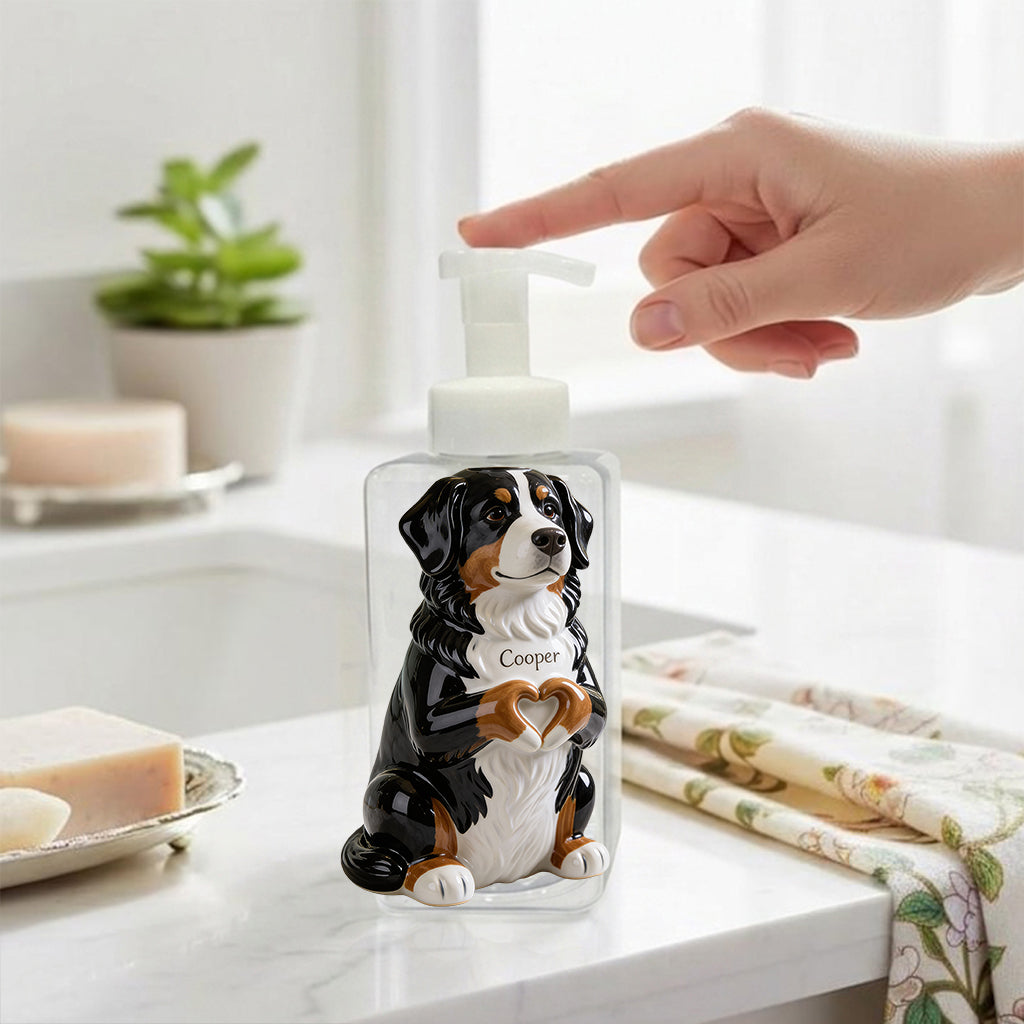 Personalized Black and White Spotted Dalmatian Soap Dispenser Bathroom Gift