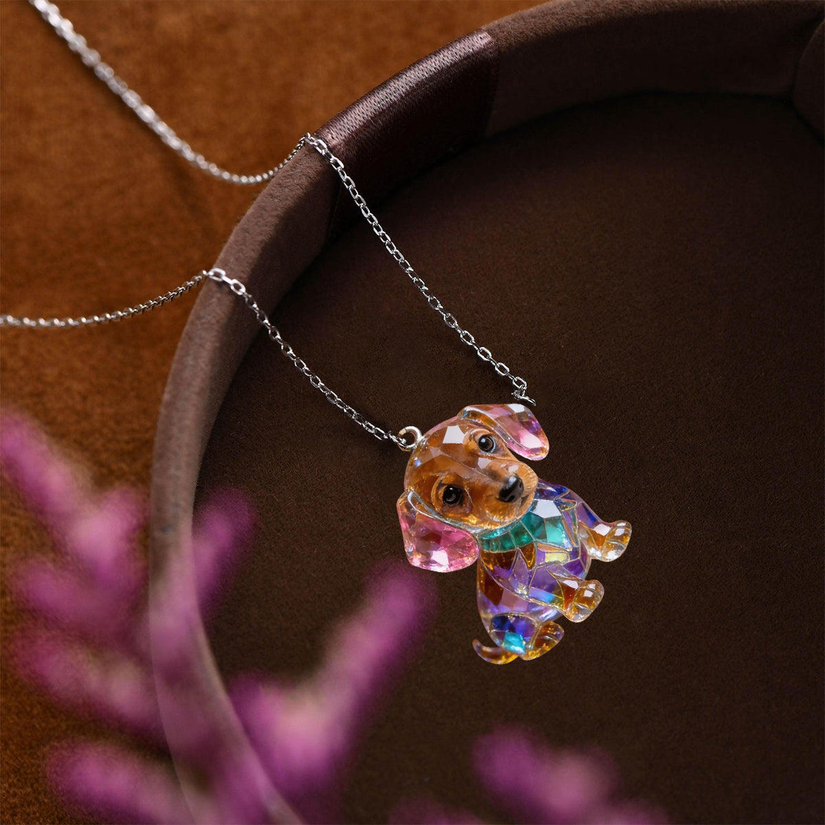 Custom Photo Shih Tzu Acrylic Pendant Necklace Pet Lover Gift