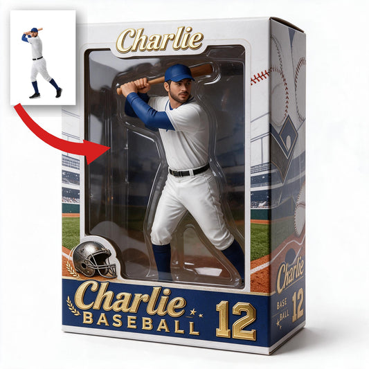Personalized Adult Latino Baseball Player Acrylic Display Box Sports Fan Gift