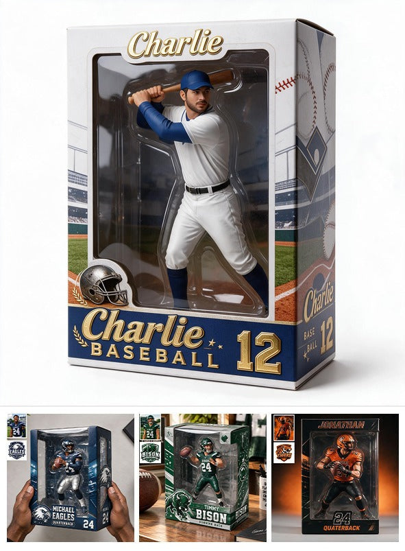 Personalized Adult Latino Baseball Player Acrylic Display Box Sports Fan Gift