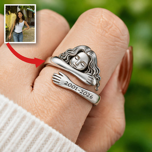 Personalized Latina Woman Memorial Adjustable Hug Ring