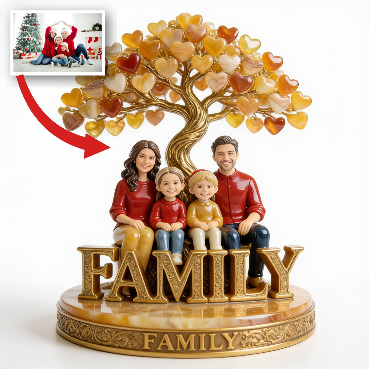 Personalized Christmas Family Custom Shaped Acrylic Plaque Home Decor Gift