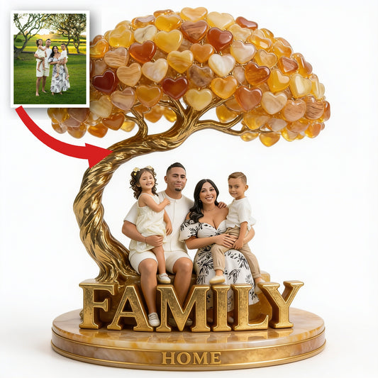 Personalized Latino Family of Four Custom Shaped Acrylic Plaque Home Decor Gift