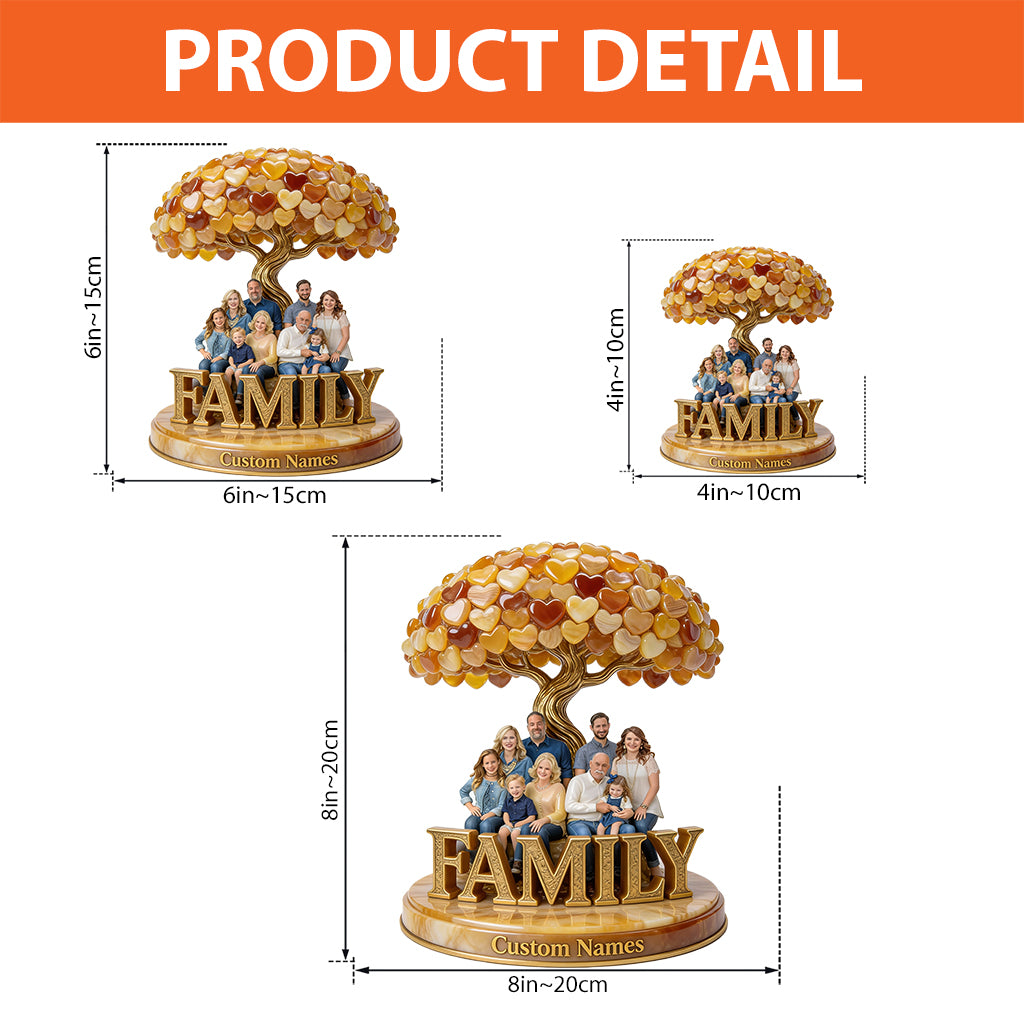 Personalized Big Family Custom Shaped Acrylic Plaque Family Keepsake