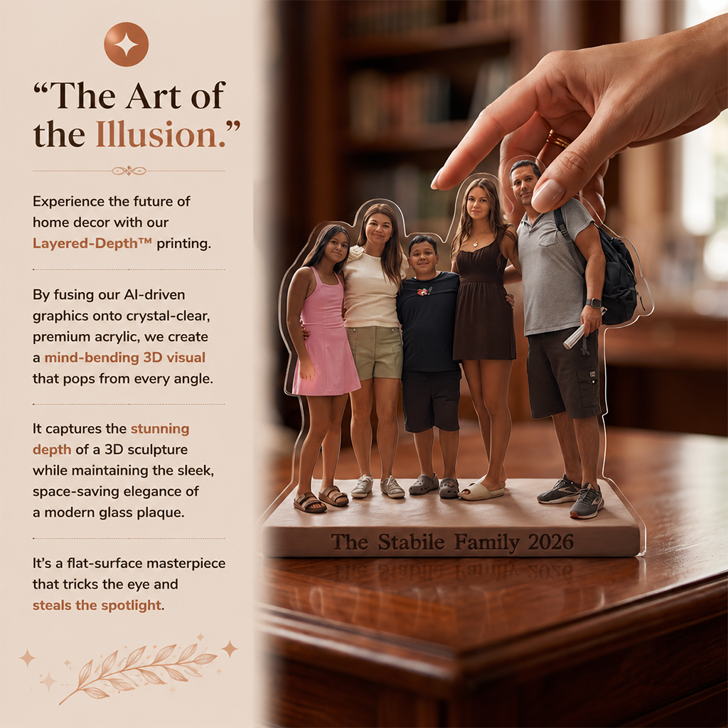 Personalized Big Family Custom Shaped Acrylic Plaque Home Keepsake