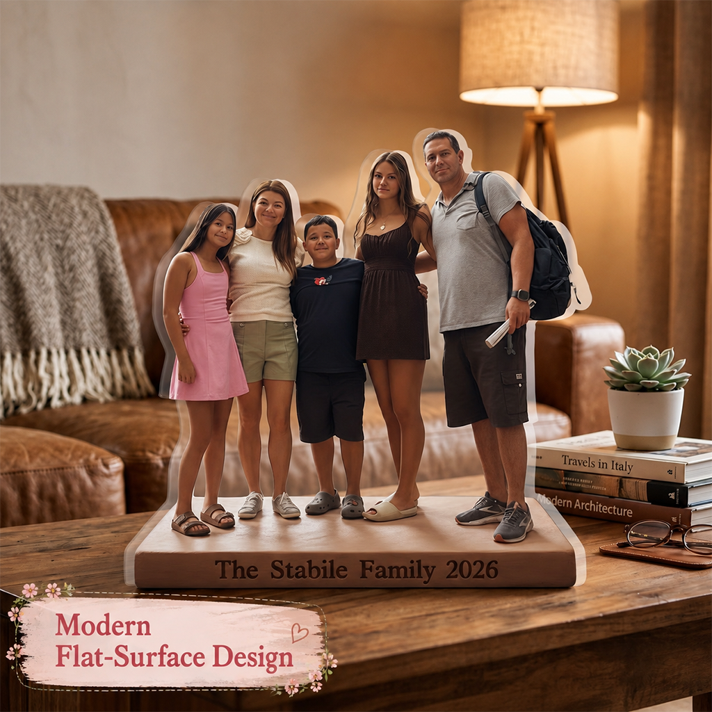 Personalized Christmas Family Custom Shaped Acrylic Plaque Holiday Decor Gift