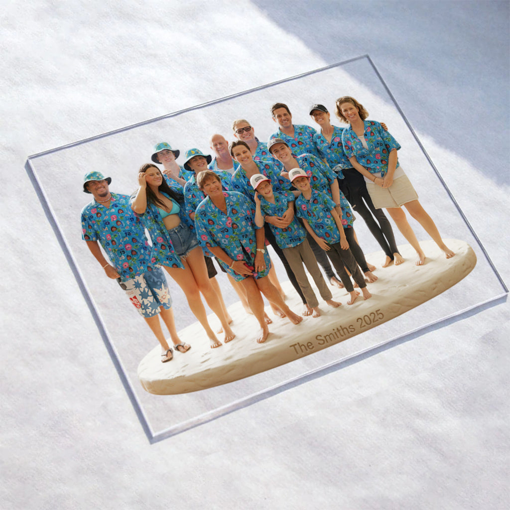 Personalized Single Dad Family Custom Shaped Acrylic Plaque Family Keepsake