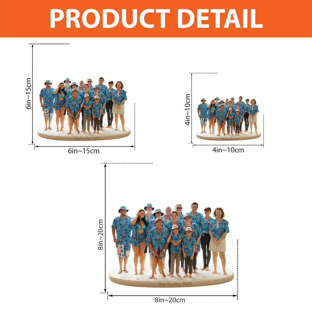 Personalized Family Of Four Custom Shaped Acrylic Plaque Keepsake Gift