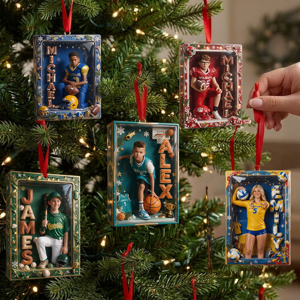 Personalized Christmas American Football Player Ornament Football Latino Fan Gift