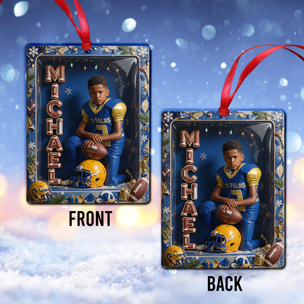 Personalized Christmas American Football Player Ornament Football Fan Gift