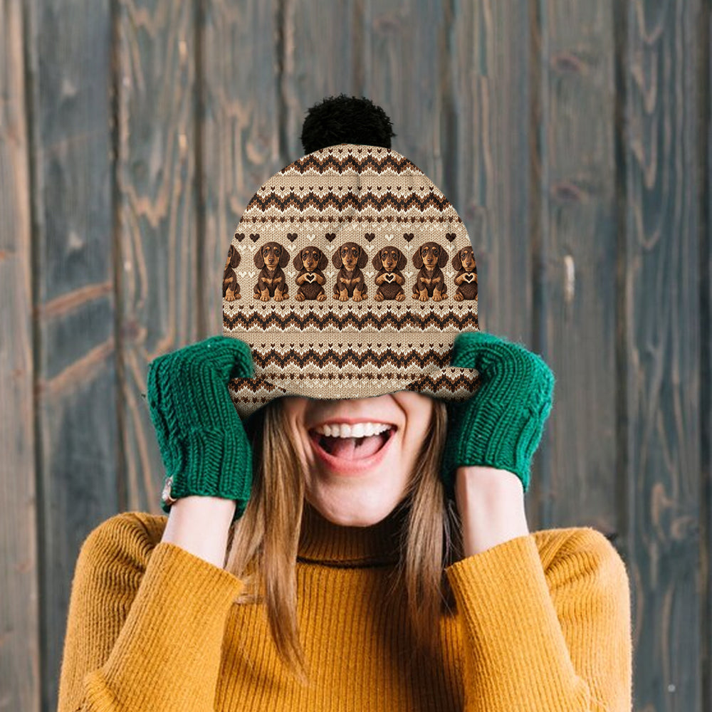 Personalized Fluffy Shih Tzu Beanie Hat Dog Lover Winter Gift