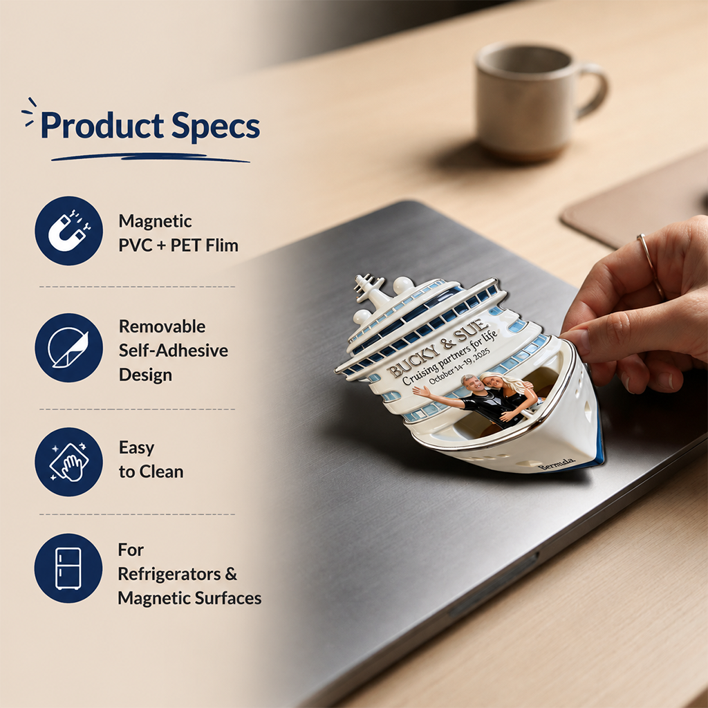 Personalized Wedding Latino Couple Cruise Fridge Magnet Keepsake Gift