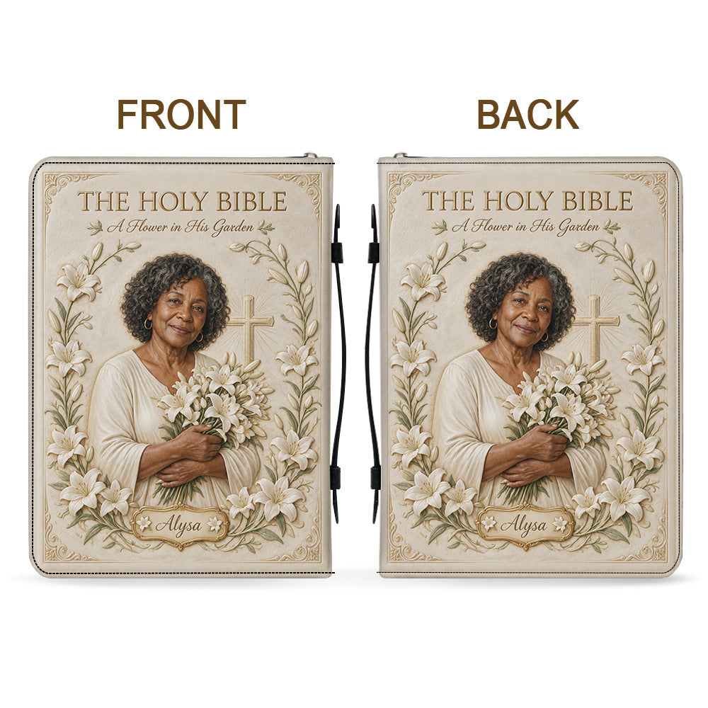 Personalized Latina Woman Christian Leather Bible Cover Bag, Faith Gift For Her