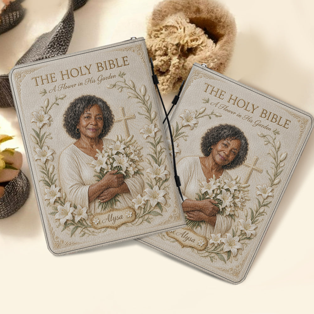 Personalized Woman Christian Leather Bible Cover Bag Faith Gift For Her