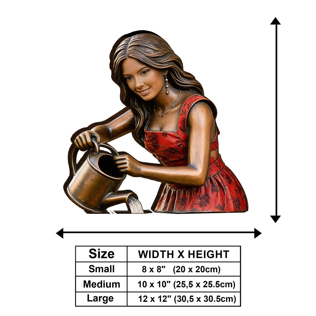 Custom Photo Middle-Aged Black Woman Gardening Wooden Wall Mount Garden Sign Gift