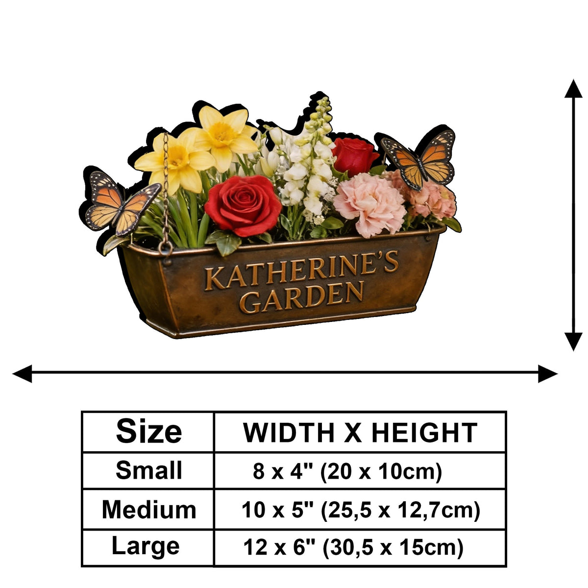 Custom Photo Latina Woman Gardening Wooden Wall Mount Sign Garden Decor Gift