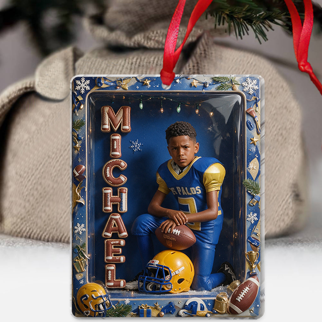Personalized Christmas Latino Male Youth Basketball Player Ornament Gift
