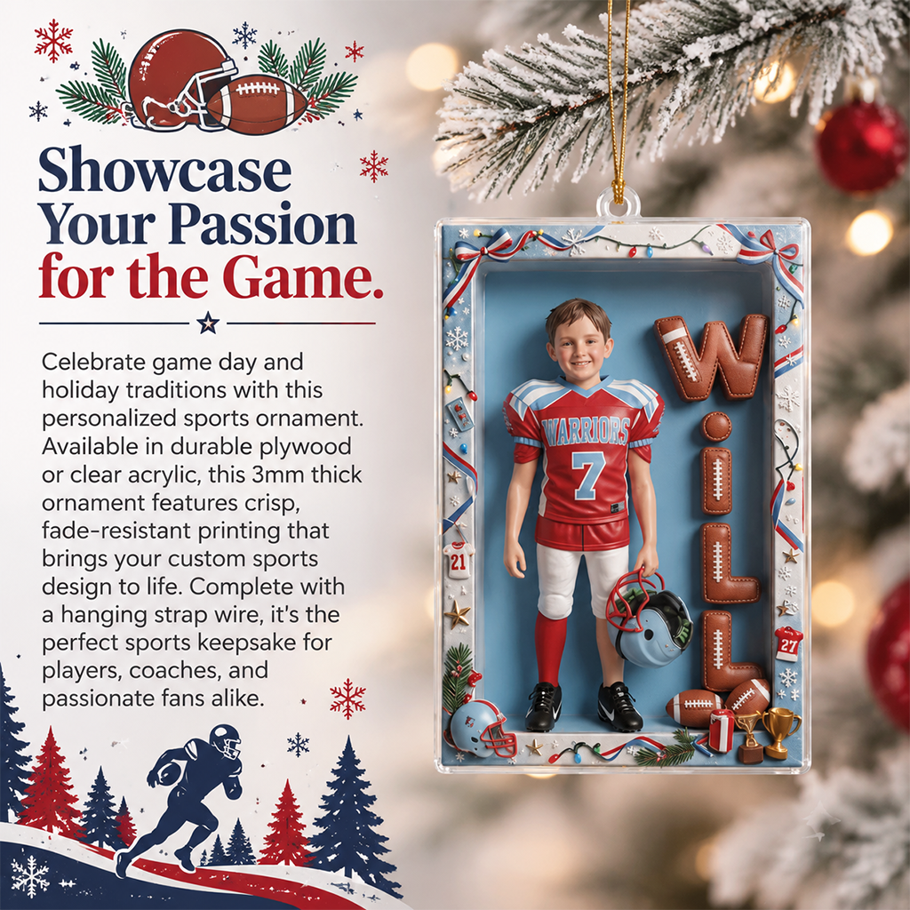 Personalized Black Man Volleyball Player Christmas Ornament