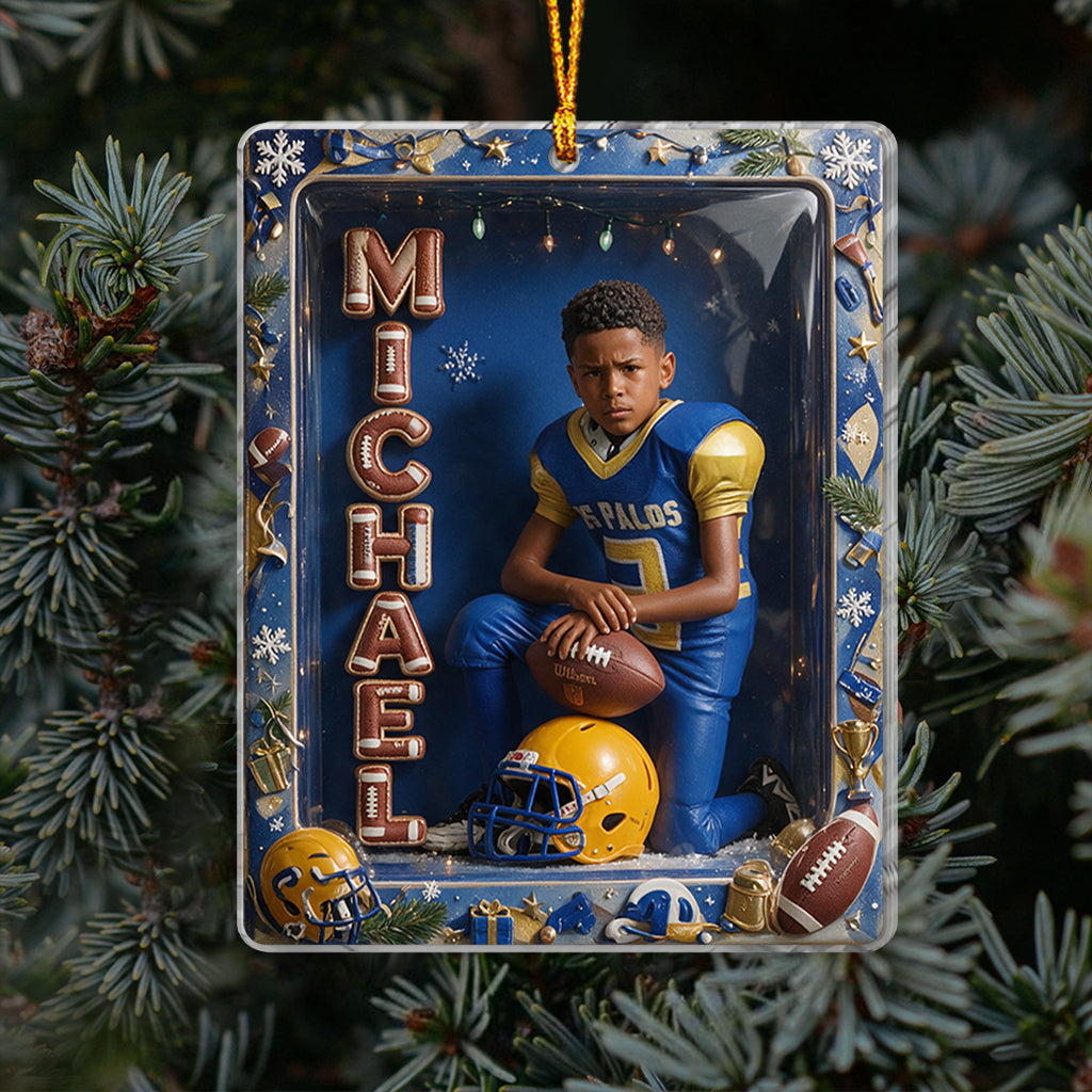 Personalized Christmas Black Male Youth Basketball Player Ornament Basketball Gift