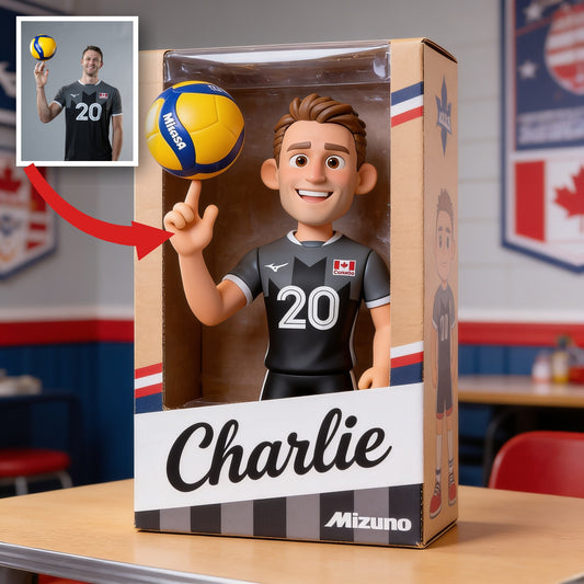 Personalized Latino Man Volleyball Player Custom Shaped Acrylic Plaque Sports Gift