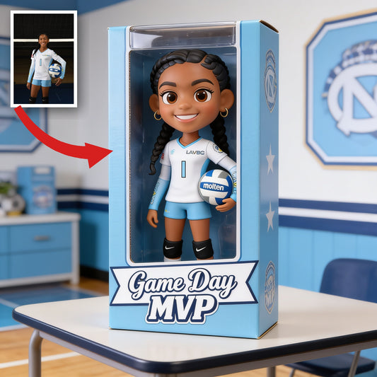Personalized Black Female Youth Volleyball Player Custom Shaped Acrylic Plaque Sports Gift