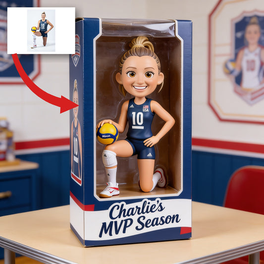 Personalized Woman Volleyball Player Custom Shaped Acrylic Plaque Sports Desk Decor Gift