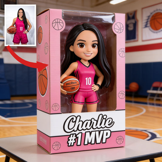 Personalized Latina Woman Basketball Player Custom Shaped Acrylic Plaque Sports Gift