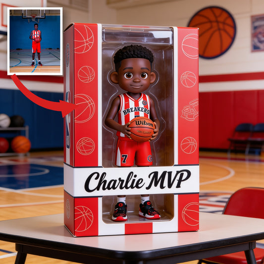 Personalized Black Male Youth Basketball Player Custom Shaped Acrylic Plaque