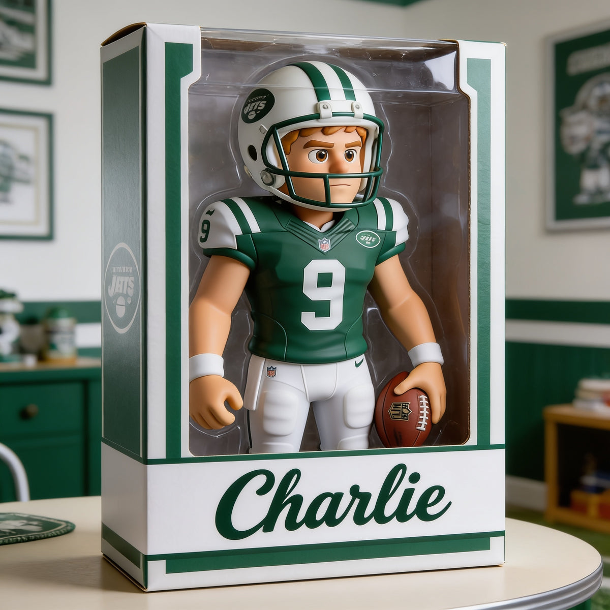 Personalized Adult American Football Player Custom Shaped Acrylic Plaque Fan Gift